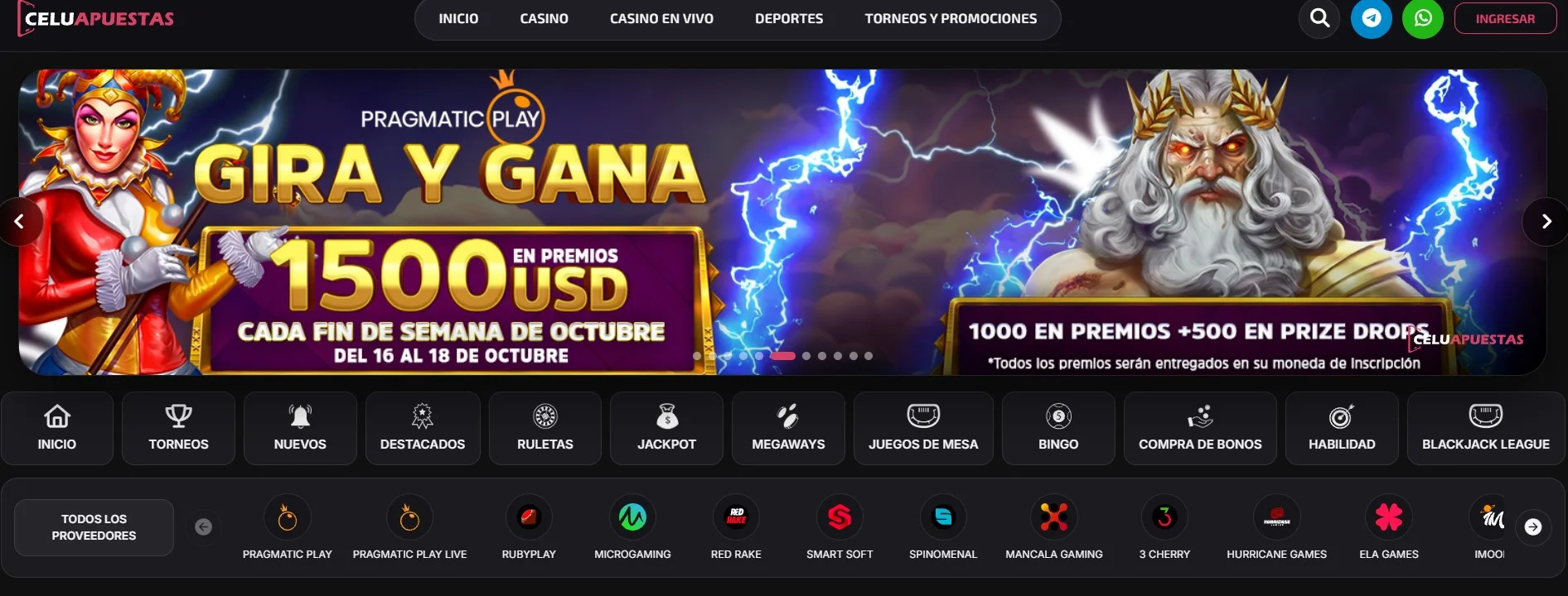 Celuapuestas casino games